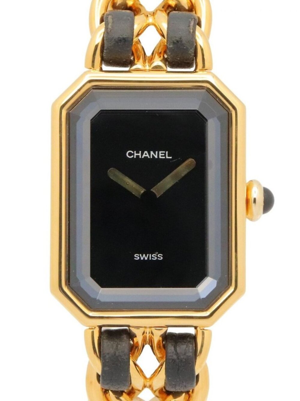 Chanel Watch Premiere M Black Leather